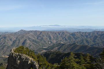 Fototapeta premium Climbing Mt. Ogura, Nagano, Japan