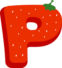 Strawberry Alphabet letters