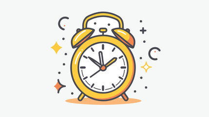 Alarm clock vector icon isolated on white background