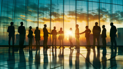 Collaboration among teams paves the way for success in today's fast-paced business world. - obrazy, fototapety, plakaty