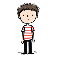 Illustration of the Young Boy