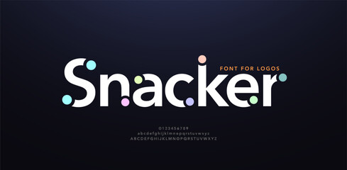 Abstract modern minimal logo alphabet fonts. Typography urban style for fun, sport, technology, fashion, digital, future creative logos font. vector illustration - 780318809