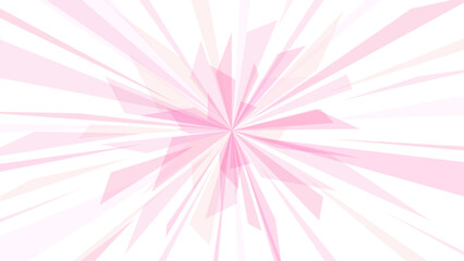 ピンク色の透明感のある綺麗な集中線　16：9