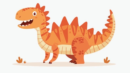Cute and funny smiling baby spinosaurus dinosaur