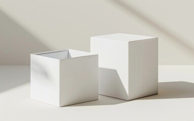 Packaging or box mockup. Empty blankk space 3d rendering object