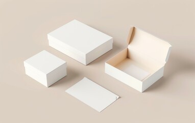 Packaging or box mockup. Empty blankk space 3d rendering object