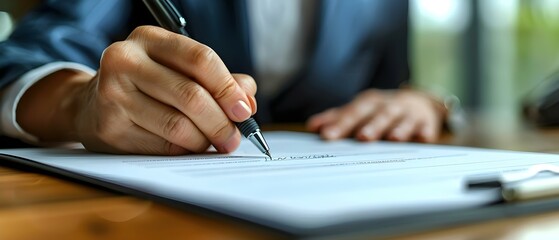 Sealing the Deal: Professionals Signing a Contract. Concept Business Negotiation, Legal Agreement, Handshake, Corporate Meeting, Signing Document - obrazy, fototapety, plakaty