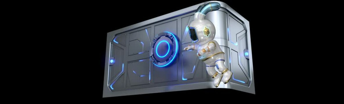 Space Rabbit Naked Eye 3D Animation L Screen
