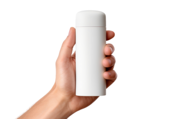 Person Holding White Object. On a White or Clear Surface PNG Transparent Background.