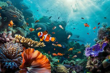 Fototapeta na wymiar Undersea Exploration: A World of Marine Beauty