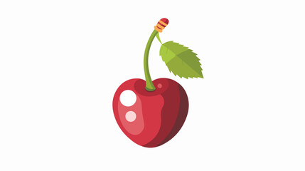 Cherry simple vector icon flat vector isolated on white background