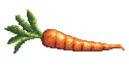 Carrot with pixel art style. vegetable pixel art style