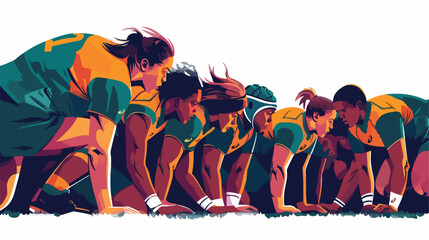 Close up of a female rugby players