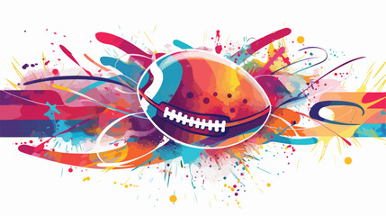 Colorful American football banner design in abstract