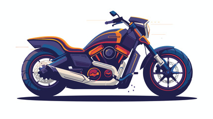 Obraz na płótnie Canvas Cool motorbike design vector illustration flat vector