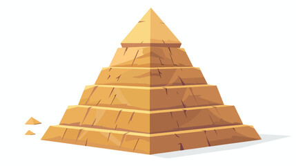 Egyptian pyramid on white background flat vector isolated