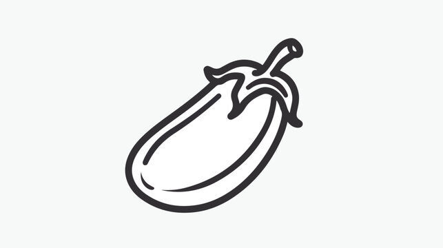Eggplant outline icon. Element of kitchen tools icon 