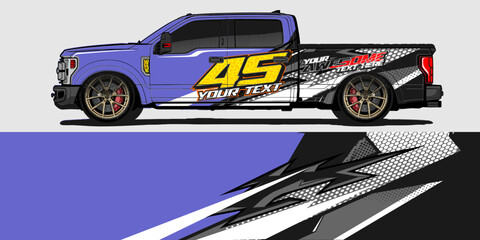 Truck wrap design vector