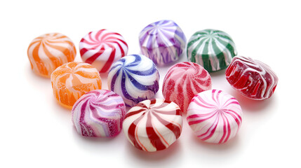 Fototapeta na wymiar Color candies on white background