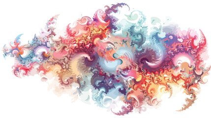Fantasy chaotic colorful fractal pattern. - obrazy, fototapety, plakaty