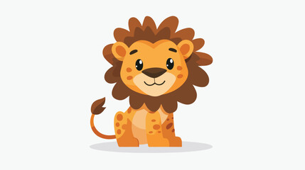 Obraz na płótnie Canvas Cute lion with hand lettering roar Baby lion