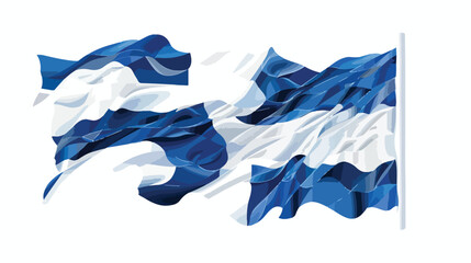 Flag of Finland. Vector illustration . flat vector isolated - obrazy, fototapety, plakaty
