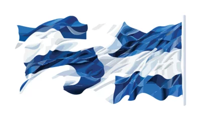 Poster Flag of Finland. Vector illustration . flat vector isolated © Jasmin
