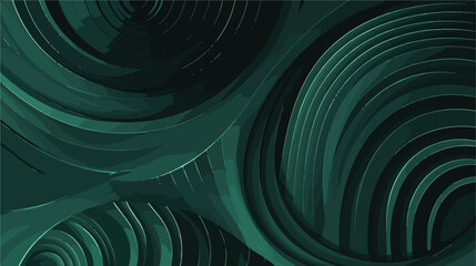 Dark Green vector background with curved circles
