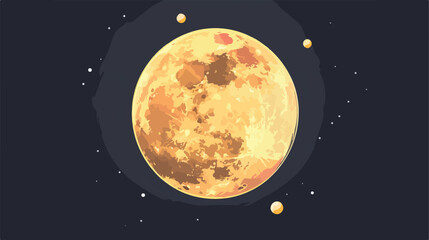 Full moon icon symbol vector design illustration flat