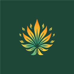 Cannabis leaf logo