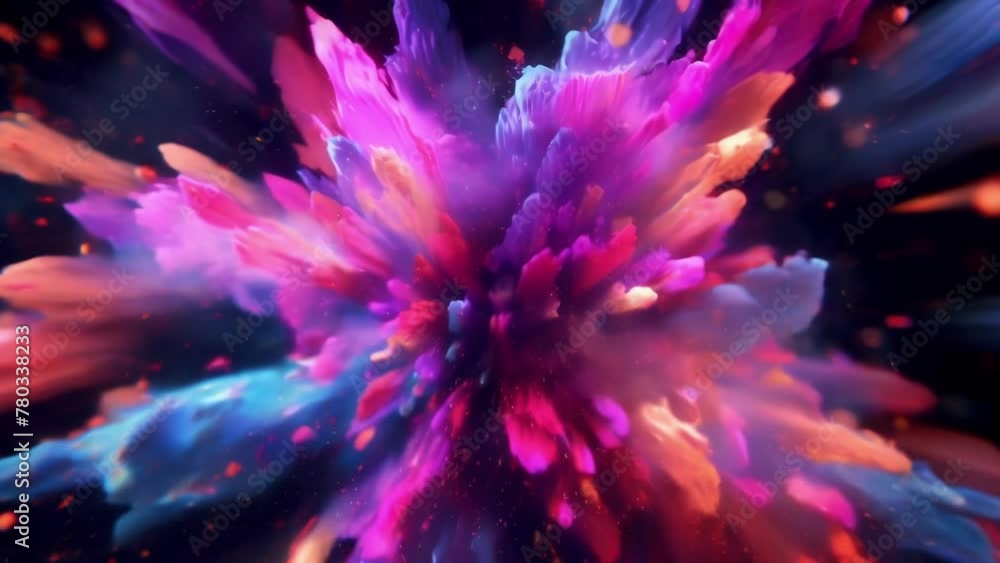 Poster a mesmerizing display of psychedelic explosions the eye with a burst of color.