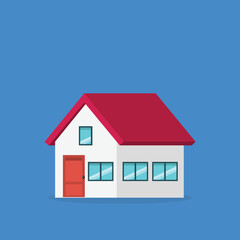 House or home, residential exterior, door, window. 