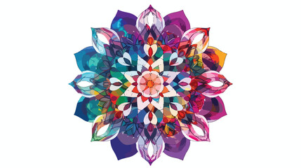 Charming magic multicolored abstract simmetric circle
