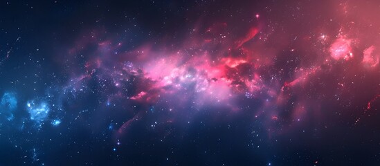 Captivating Panorama of Shimmering Stars,Nebulae and Galaxies in the Boundless Cosmos - obrazy, fototapety, plakaty