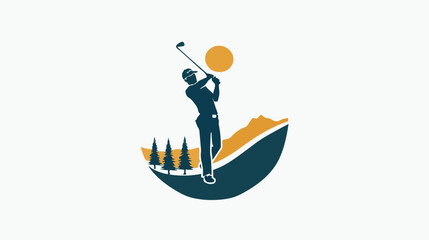 Golf Logo Template vector illustration icon design 