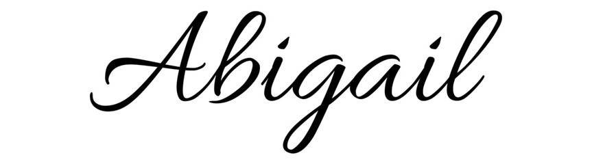 Abgail - black color - name written - ideal for websites, presentations, greetings, banners, cards, t-shirt, sweatshirt, prints, cricut, silhouette, sublimation, tag