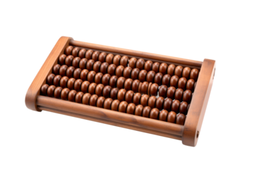 Wooden Abacus on White Background. On a White or Clear Surface PNG Transparent Background.