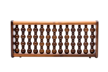 Wooden Abacus on White Background. On a White or Clear Surface PNG Transparent Background.