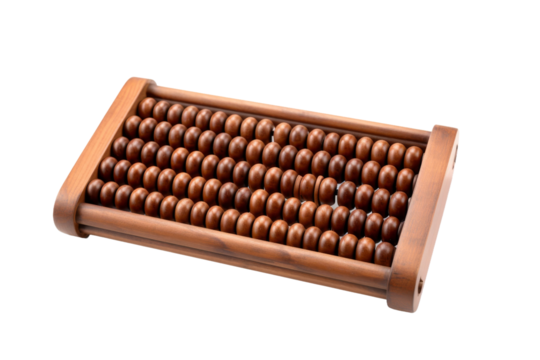 Wooden Abacus on White Background. On a White or Clear Surface PNG Transparent Background.