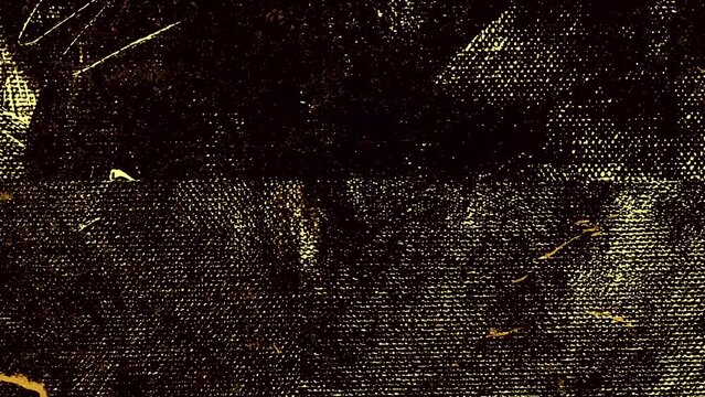 Roughness on black screen Effects of old film noise in 4K with alpha channel Stock video with nostalgic effects