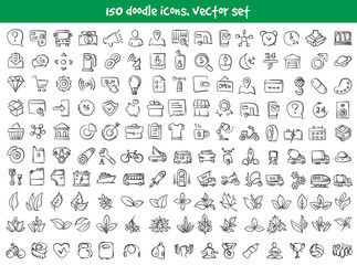 Vector set of doodle icons