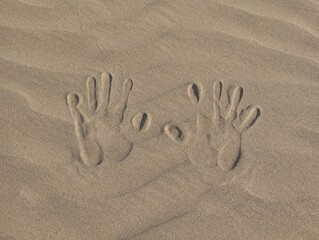 footprints in sand