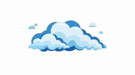 Cloud logo flat vector isolated on white background --