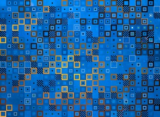 pattern from geometric shapes on blue background - 780341614