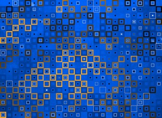 pattern from geometric shapes on blue background - 780341690