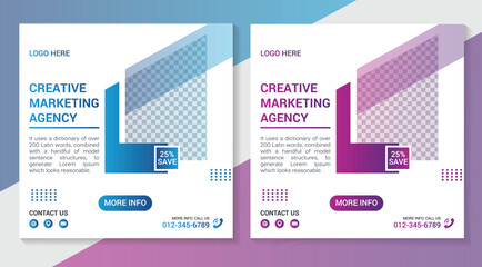 digital marketing social media post and corporate web banner template