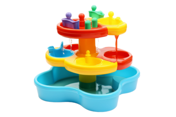 Water Play Set Displayed on White Background. On a White or Clear Surface PNG Transparent Background.