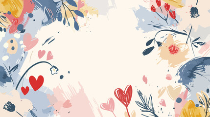 Handmade custom text placed on blossoming background.