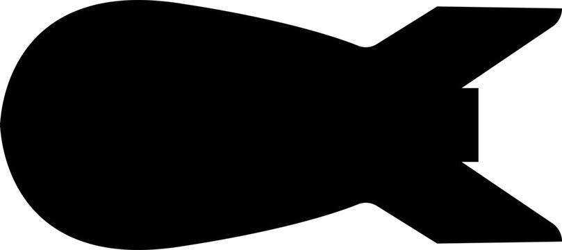 recommend clip art: Missile icon in fill style. Combat rocket weapons. Nuclear atomic warhead silhouette symbol. Army or military guided Missile sign. Air missile attack for web design isolated on transparent background.