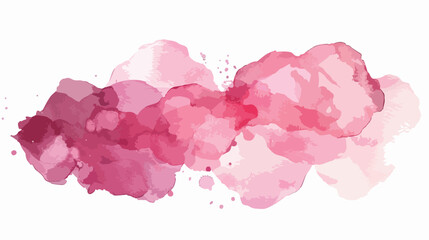 Handmade illustration of pink watercolor flat vector 